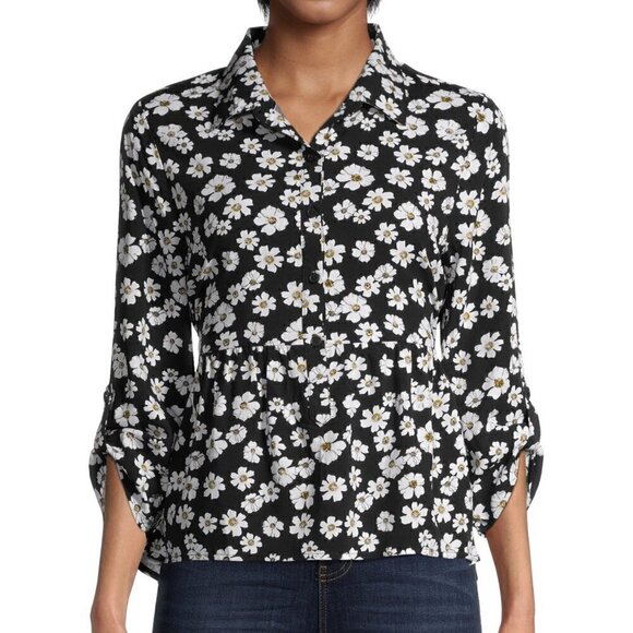 Copy - No Boundaries Juniors' Babydoll Top - Picture 1 of 5